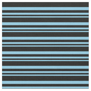 Himmelblau und schwarz Farbstreifen/Linienmuster Stoff