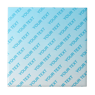 Himmelblau (veränderbare Farbe!) Ombre- & Textmust Fliese