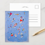 Himmelblau | Wassily Kandinsky Postkarte<br><div class="desc">"Bleu De Ciel" (Sky Blue), 1940 von Wassily Kandinsky gemalt, ist eine faszinierende Komposition von schwimmenden biomorphen Formen Set vor einem ruhigen blauen Hintergrund. Dieses abstrakte Meisterwerk spiegelt Kandinskys spätere künstlerische Evolution wider, in der er Surrealismus und geometrische Abstraktion miteinander vermischte, um eine traumhafte Atmosphäre zu schaffen. Die zarten Formen,...</div>