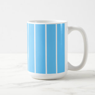 Himmelblau-weiße Sommerstreifen Kaffeetasse
