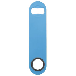 Himmelblauer Flaschenöffner mit individuellem Text