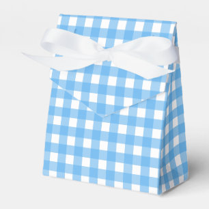 Himmelblaugingham Geschenkschachtel