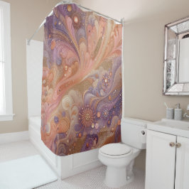 Himmelblut: Ein Tanz aus Stardust und Petalen Duschvorhang