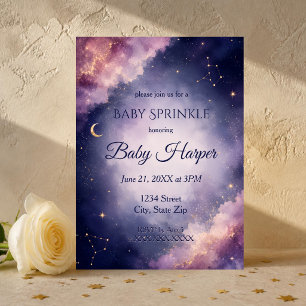 Himmels-Baby-Sprinkle-Einladung Aquarell Einladung