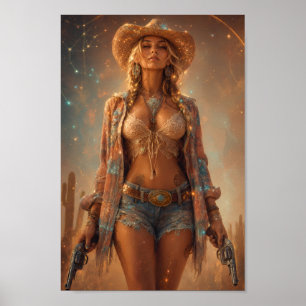 Himmels Cowgirl Stardust Geist Poster