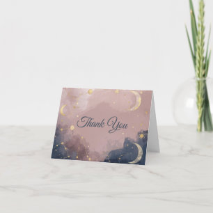 Himmels Dankeskarten für Baby Shower Goldener Mo Dankeskarte
