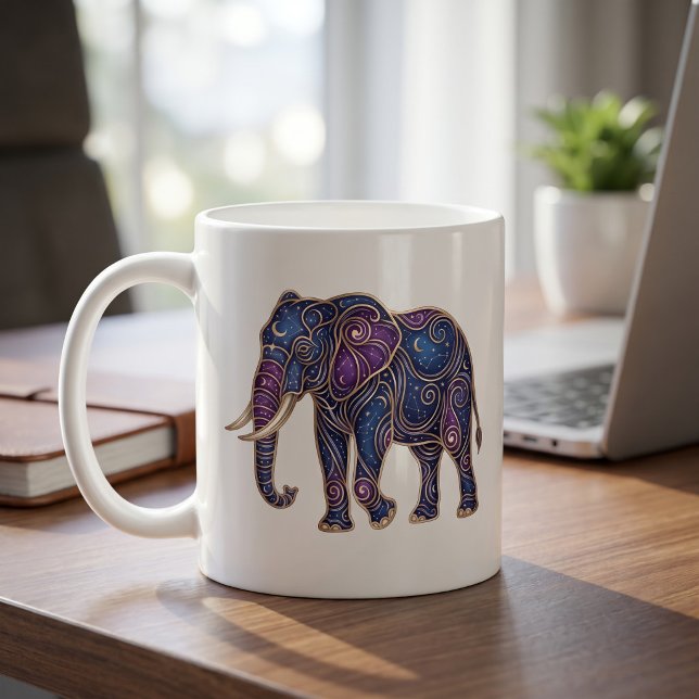 Himmels Elefant Tasse Luxus-Linienkunst (Von Creator hochgeladen)