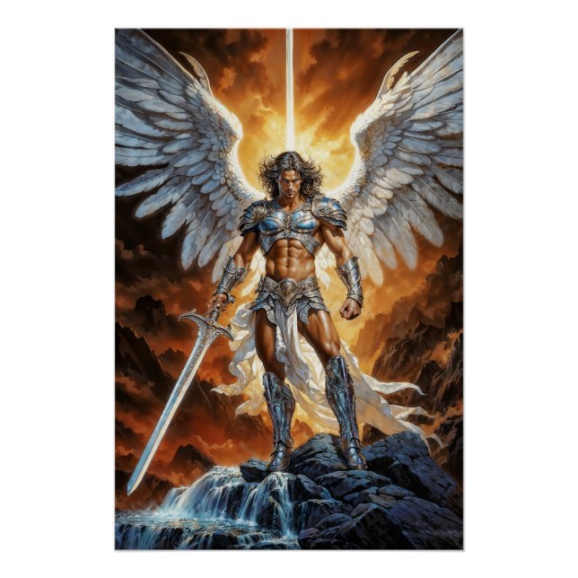 Himmels Goldene Vorhut Erzengel Michael Poster (Vorderseite)
