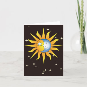 Himmels Grußkarte Sonne & Mond – Whimsical Karte