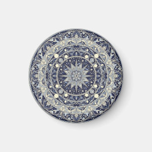 Himmels-Kompass-Mandala-Sternenmuster-Kunst Magnet