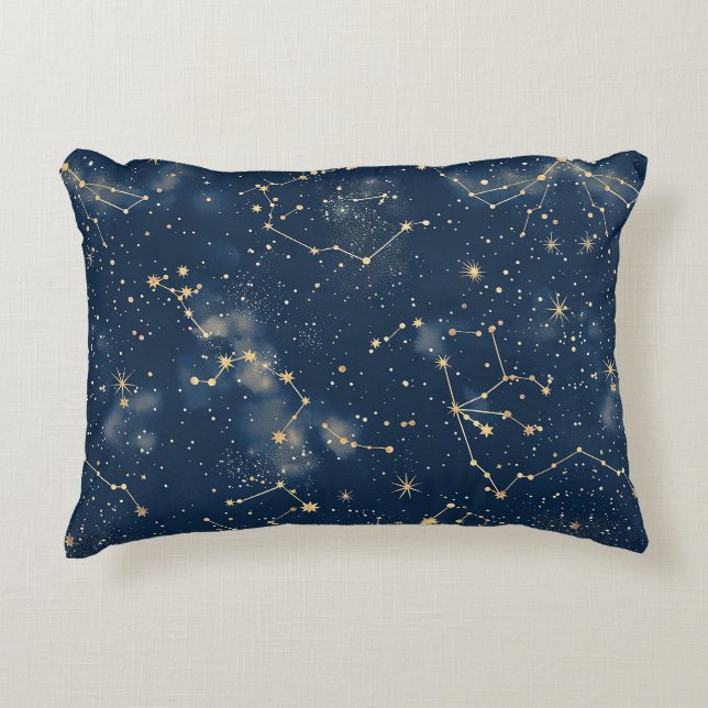 Himmels Konstellation - Sternennacht Dekokissen (Vorderseite)