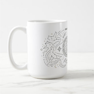 Himmels-Konstellations-Linienkunst Minimalistische Kaffeetasse