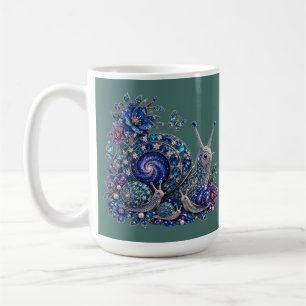 Himmels-Kristallschneckenfamilie – Saphir-Galaxie Kaffeetasse