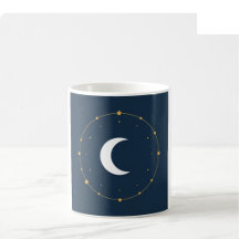 Himmels-Linienkunst-Tasse - Indigo & Gold