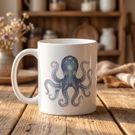 Himmels-Oktopus-Tasse Luxus-Linienkunst Kaffeetasse