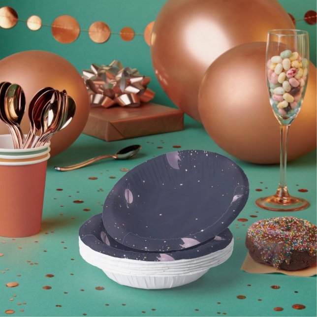 Himmels-Papierteller – Sterne & Mond Party Design Pappteller (Multi)