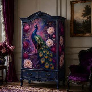 Himmels-Pfau-Pfingstrose-Decoupage Seidenpapier
