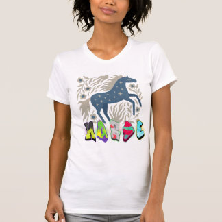 Himmels Pferd „HARD“ – Kosmische Graffiti-Kunst-De T-Shirt