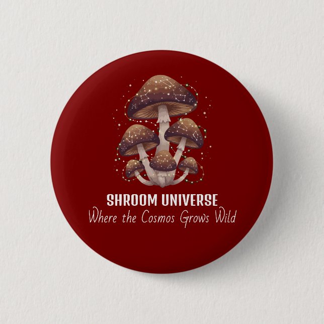 Himmels-Pilz-Konstellation-Universum Button (Vorderseite)