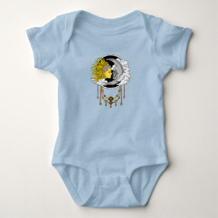 Himmels-Schädel-Mond Baby Strampler