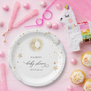 Himmels-Sonne, Mond, Sterne Baby-Party Pappteller