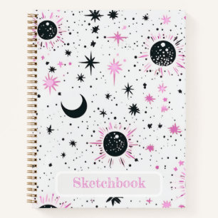 Himmels-Sonne-Mond-Sterne-Skizzenbuch Notizbuch