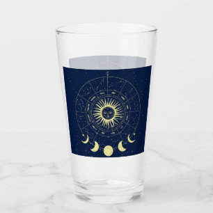 Himmels-Sonne-Mondphasen-Tierkreis Glas