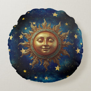 Himmels-Sonne Rundes Kissen