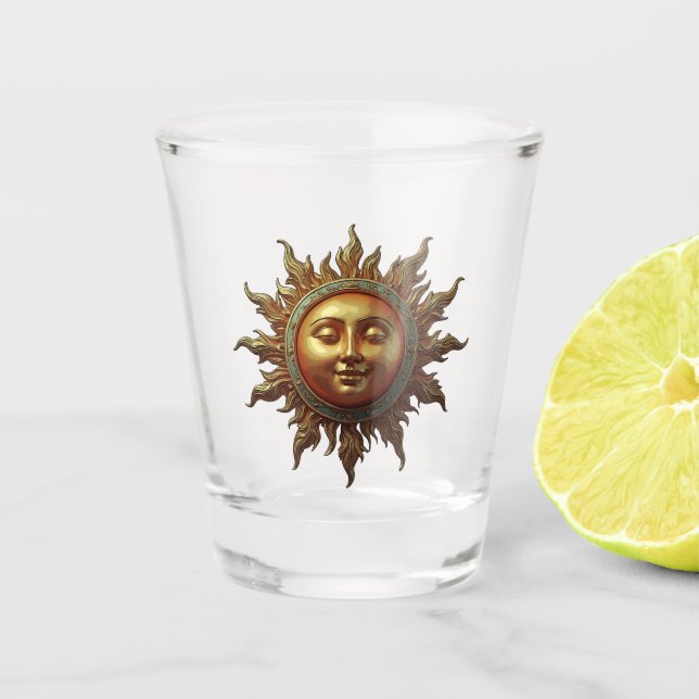 Himmels-Sonne Schnapsglas (Vorderseite)
