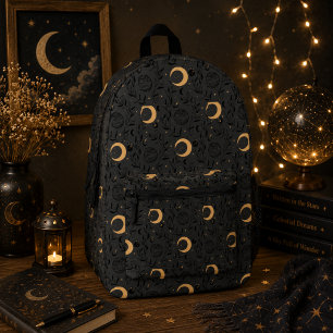 Himmels-Sonne-und-Mond-Muster Bedruckter Rucksack