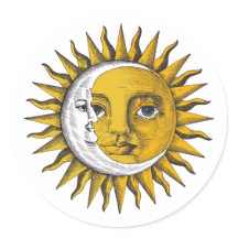 Himmels-Sonne und Mond
