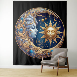 Himmels-Sonne und Mond  Wandteppich