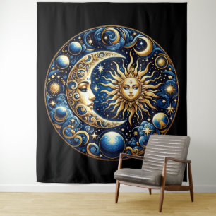 Himmels-Sonne und Mond  Wandteppich
