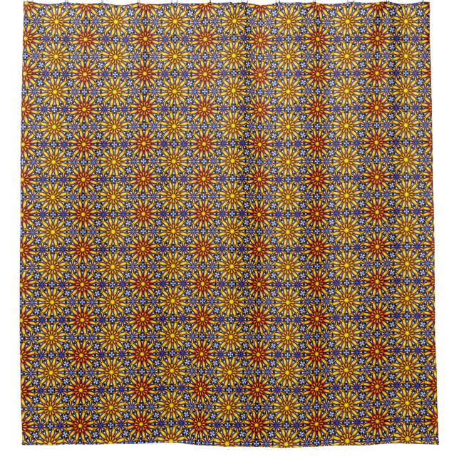 Himmels-Sonnen-Mandala Duschvorhang (Vorderseite)