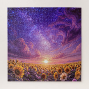 Himmels-Sonnenblumen-Puzzle Puzzle