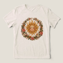 **Himmels-Sonnengöttin Floraler Kranz Damen T-Shir