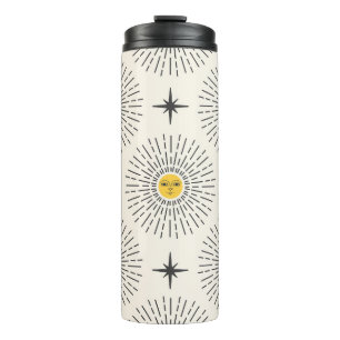 Himmels-Sonnenschein im Vintage-Muster Thermosbecher