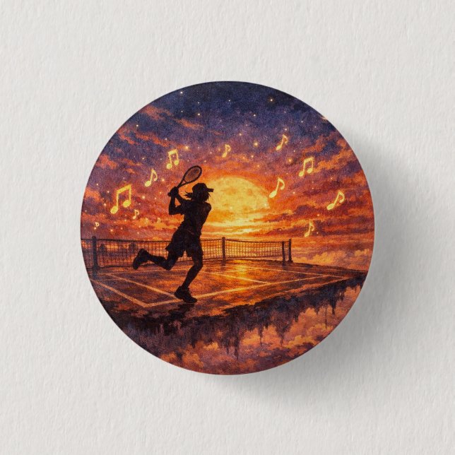 Himmels-Tennis-Abzeichen  Button (Vorderseite)