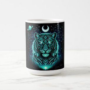 Himmels-Tiger – Kosmischer Wildlife-Galaxie-Schlag Kaffeetasse