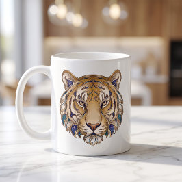 Himmels-Tiger-Tasse Luxus-Linienkunst Kaffeetasse