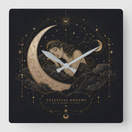 Himmels-Träume Luxus Mond & Sterne Wanduhr
