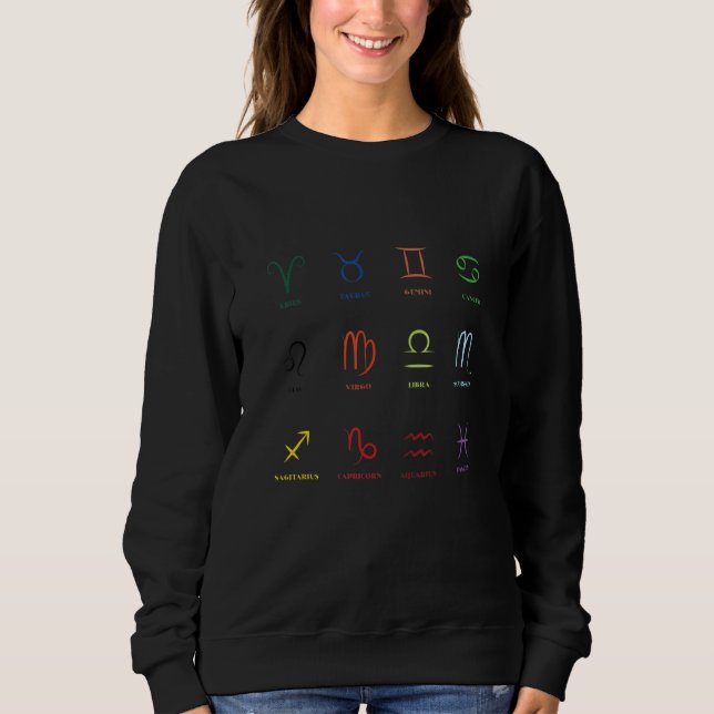 Himmels-Tropen-Regenbogen-Sternzeichen Sweatshirt (Vorderseite)