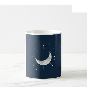 Himmels-Wasserfarben-Tasse - Navy & Silber Kaffeetasse