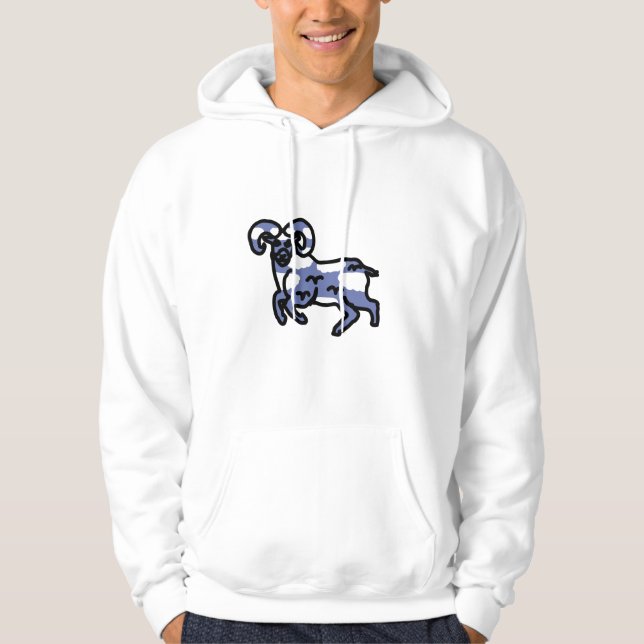 Himmels Widder Silhouette  Hoodie (Vorderseite)