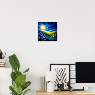 Himmels-Wiese – Traumhafte Wildblumenlandschaft Poster