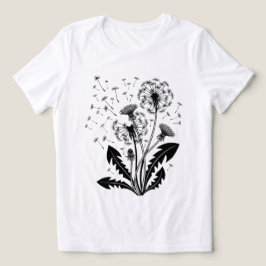 Himmels-Wind Löwenzahn Grafik T-Shirt für Damen Tri-Blend Shirt