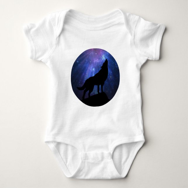 Himmels Wolf Baby Strampler (Vorderseite)