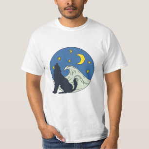Himmels Wolf Mystische Kunst T-Shirt
