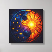 Himmels Yin Yang Buntglas Kunst