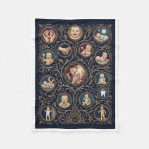 Himmels-Zodiac-Alchemie-Kreis-Magie-Icons-Fleece Fleecedecke